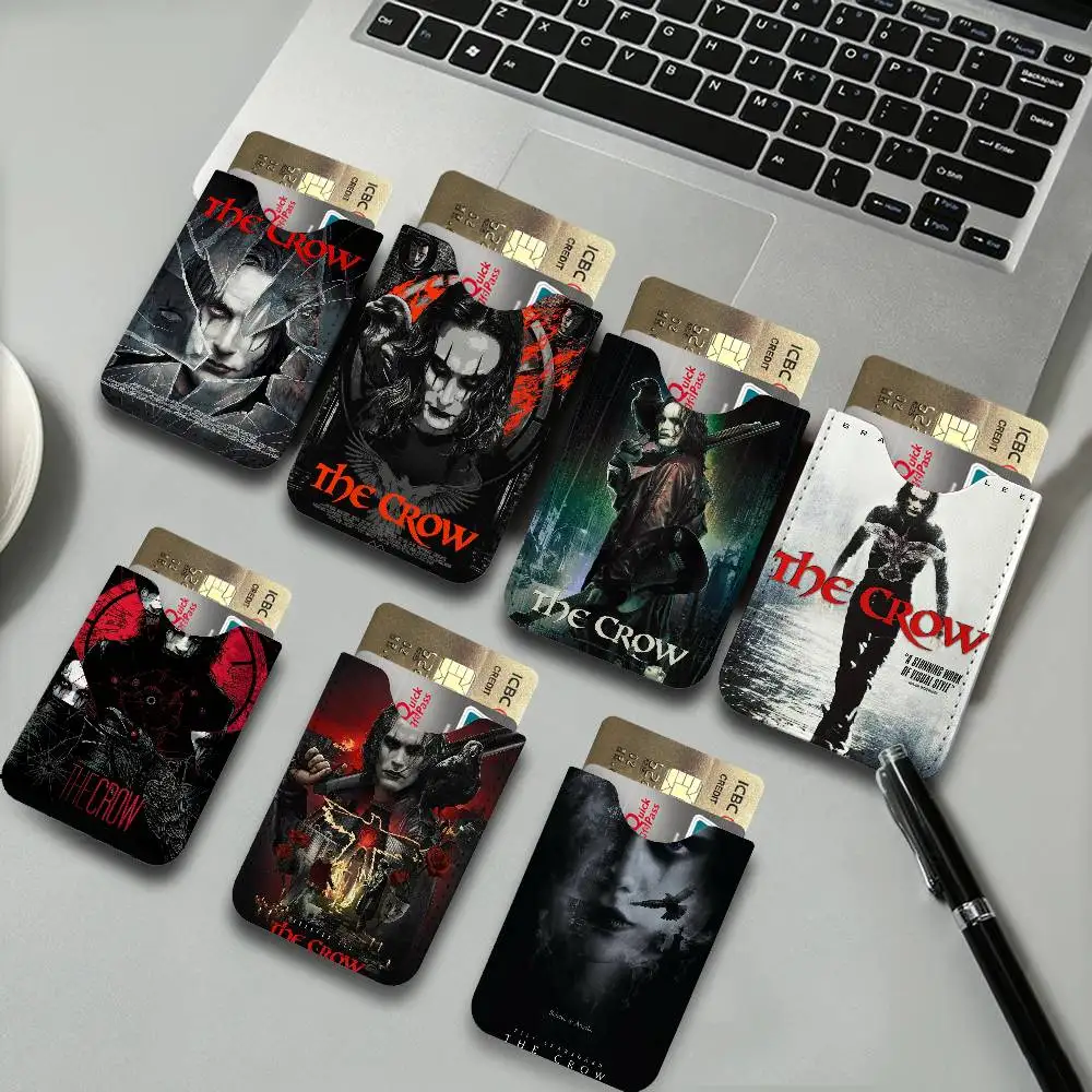 The C-Crow Horror Movie Men's Genuine Leather Mini Card Wallet, Ultra Thin Credit Portable Business Card & Transit Bus Card