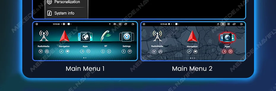 MEKEDE Android 15 10,25" CarPlay Auto für Mercedes-Benz C-Klasse W204 NTG4.0 2008-2010 Autoradio Multimedia-Stereo-Player GPS BT – Detail 28