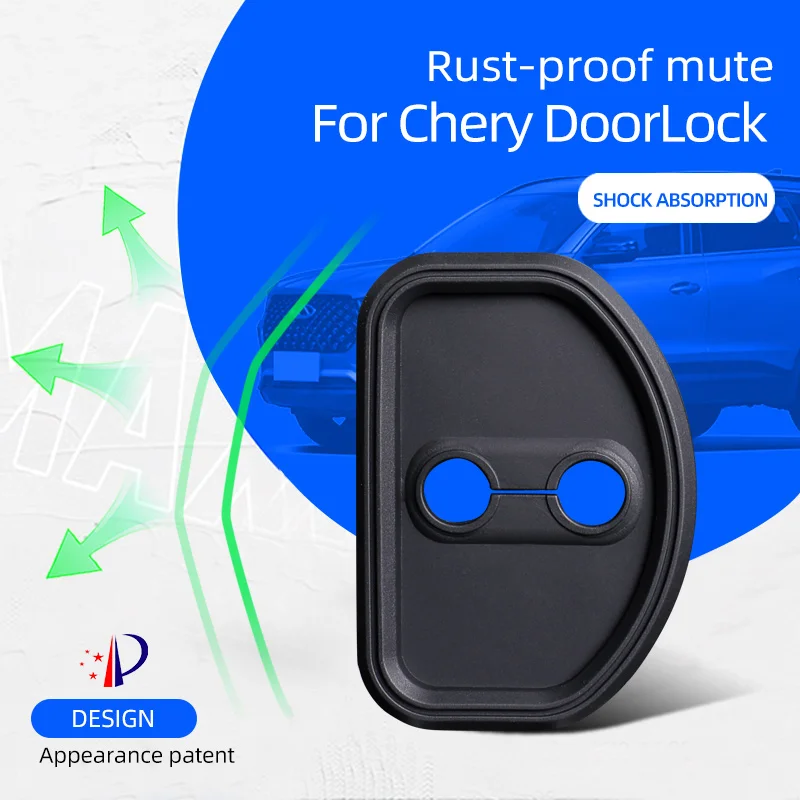 

4pcs Silicone Car Door Lock Cover For Chery X70M EXEED Tiggo 5 7 3X JETOUR X70 PLUS X70S,Silent Shock-absorbing Anti-collision