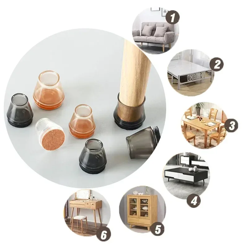 12Pcs Furniture Leg Slider Pads Anti-abrasion Floor Mat Easy Move Heavy Table Sofa Anti-Slider Pad Floor Protector Chair Pads