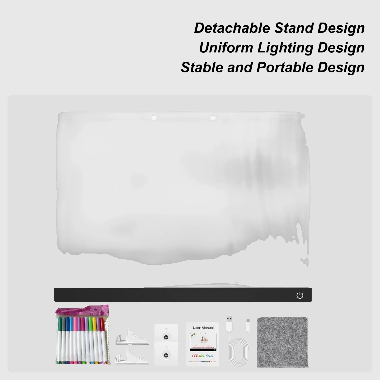 Led 노트 보드 휴대용 조정 가능한 밝기 태블릿 12 색 펜 어린이를위한 Led 메시지 보드 소년 소녀 학교 교실 홈