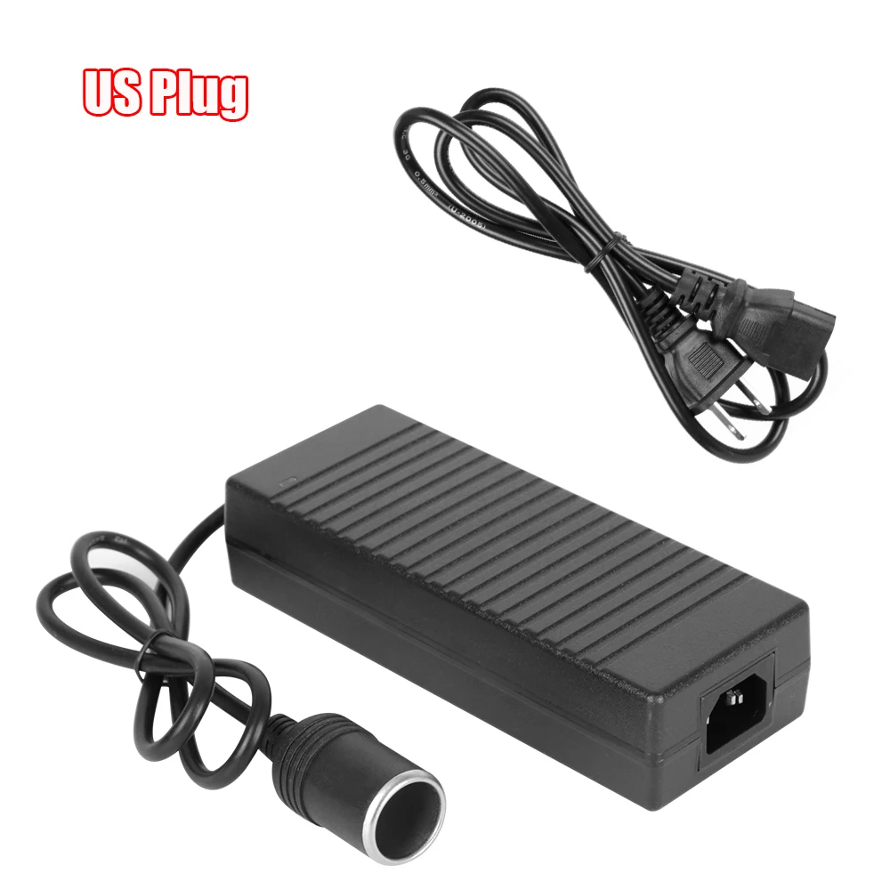 Zigarettenanzünder-Konverter AC/DC, konvertiert EU, US-UK-Stecker, 110 V/220 V auf 12 V, 15 A, Netzteil für Auto-Kühlschrank-Aufblaspumpe – Detail 14