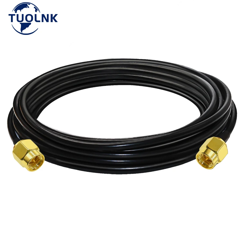 

SMA Male to SMA Male RG58 Cable Low Loss Wifi Antenna Extension Cable SMA Male Connector Plug Pigtail Cable 30CM 50CM 1M 5M