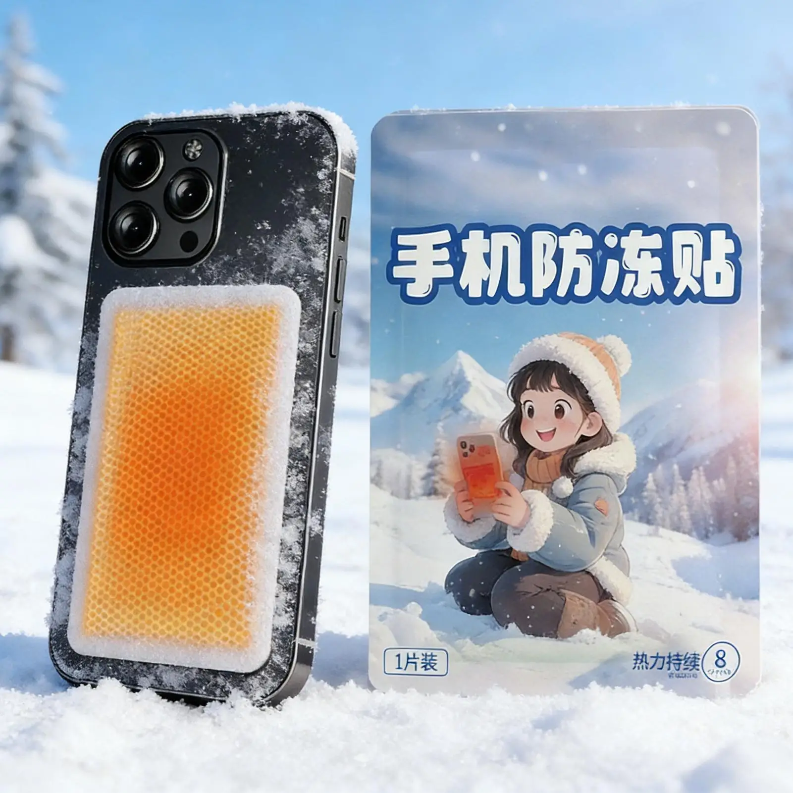 Cell Phone Warmer For Winter Phone Warming Sheets Adhesive Anti-Freeze Hand Warmer Heat Packs For Winter Outdoor Ice Fishing