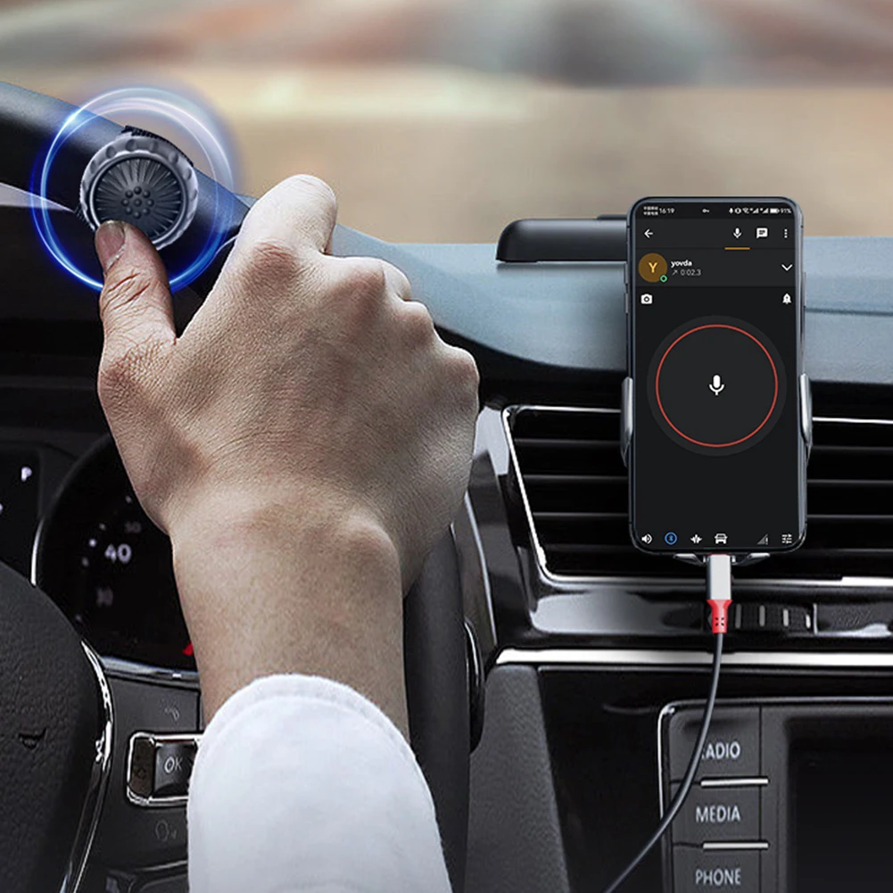 Wireless PTT Device for ZELLO Walkie Talkies Wireless Remote PTT Button for Android iOS Phone Car Motorcycle Voice Call