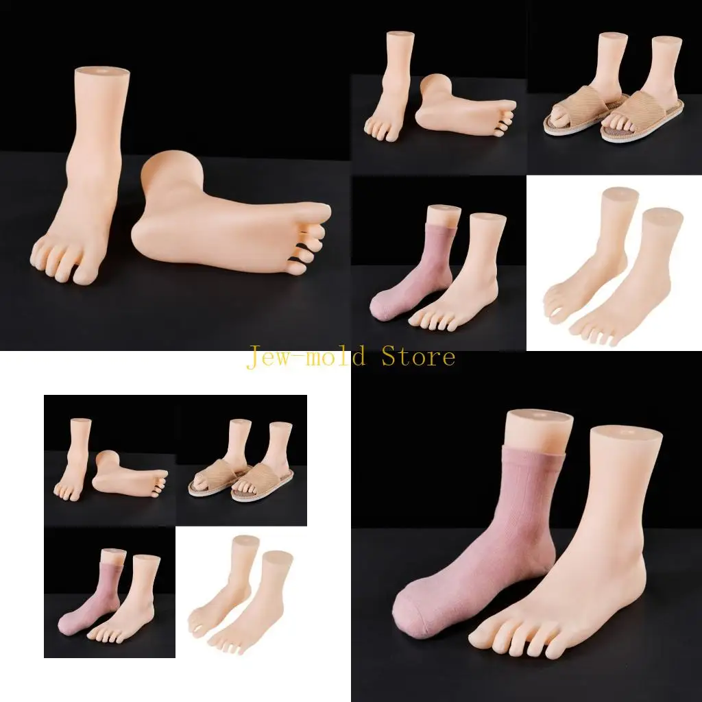 

C71B 1 Pair Artist Grade Anatomical Foot Sculpture PVC Texture Female Foot Model