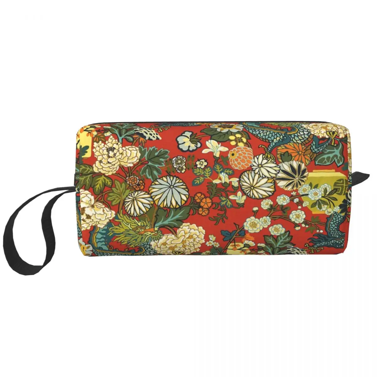 

Vintage Oriental Chinoiserie Chiang Mai Dragon Toiletry Bag Cosmetic Makeup Organizer Ladies Beauty Storage Dopp Kit Box