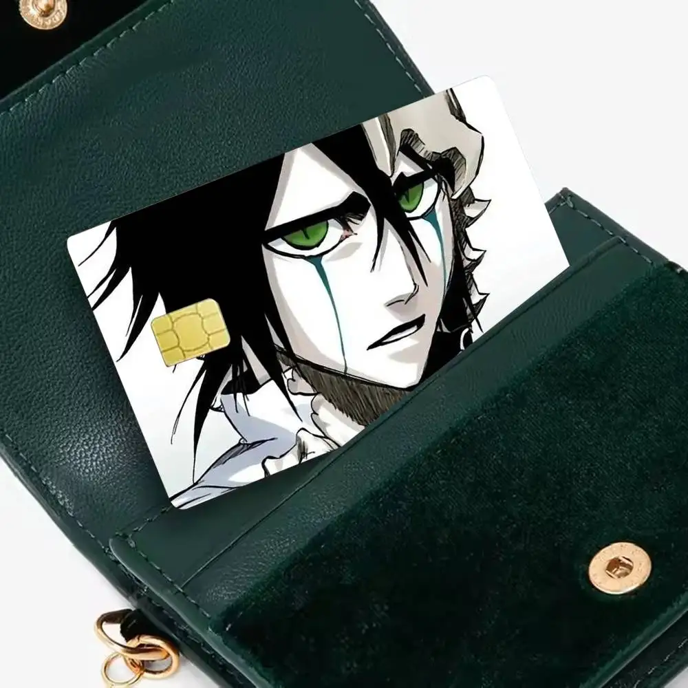 B-BLEACH U-Ulquiorra Cifer 4pcs 1Set Laser Holographic Sticker Skin Cover for Credit Bank Debit Card