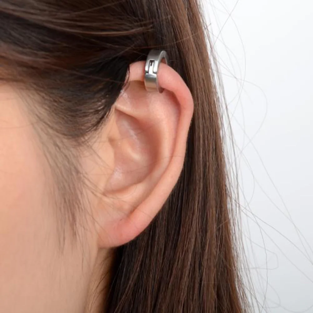 

3 Pair Kids Ear Piercing Without Clips Earrings Non-piercing Earcuff Noise Reduction Earless Work