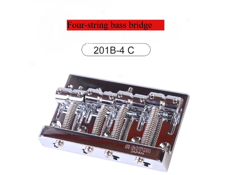 

GOTOH Chrome Black Original 201B-4 4 Strings Electric Bass Bridge Brass Saddle