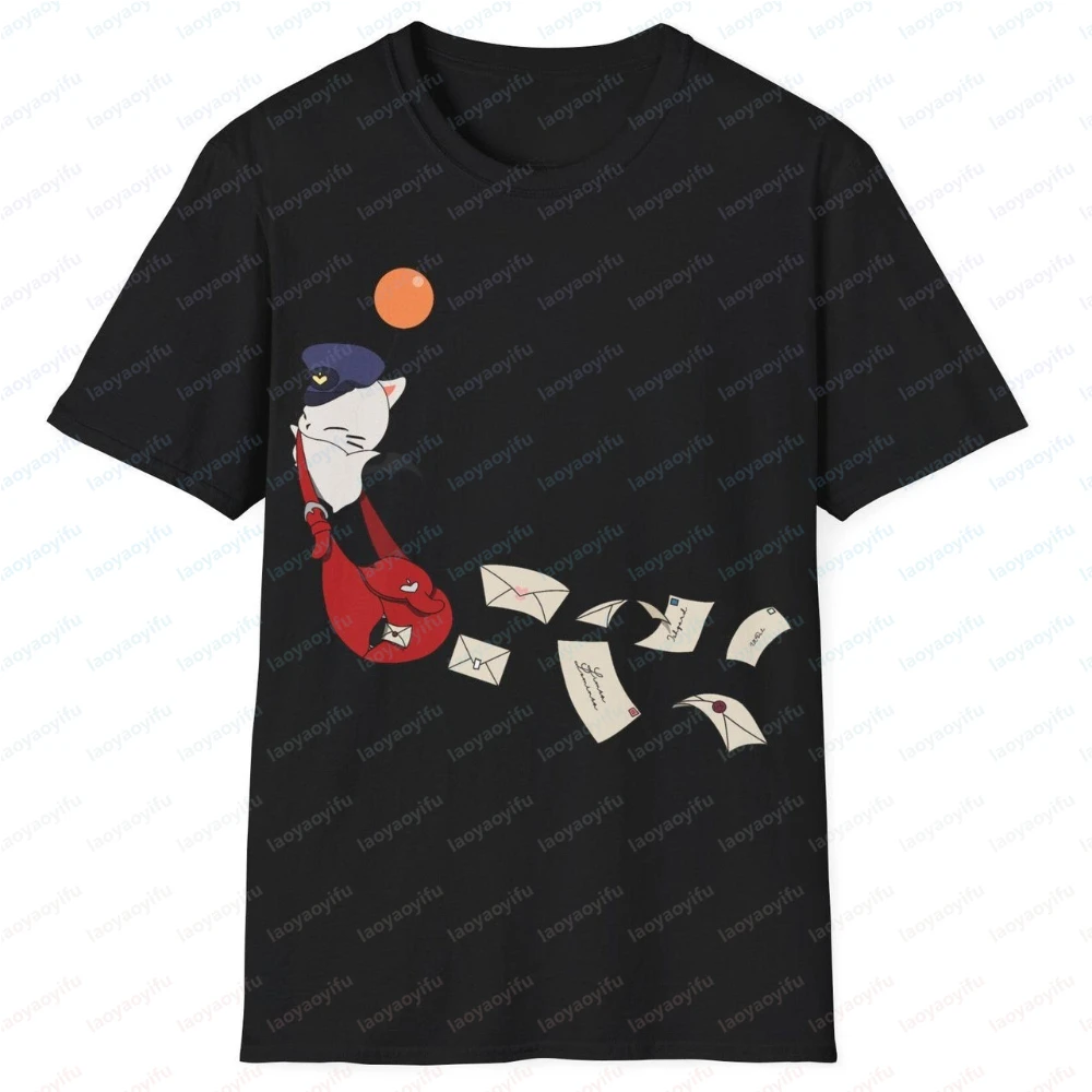 Final Fantasy XIV Post Moogle Tee Harajuku Women Clothing Oversized T Shirt Tops Funny Outdoors High Quality Cotton Short-sleev