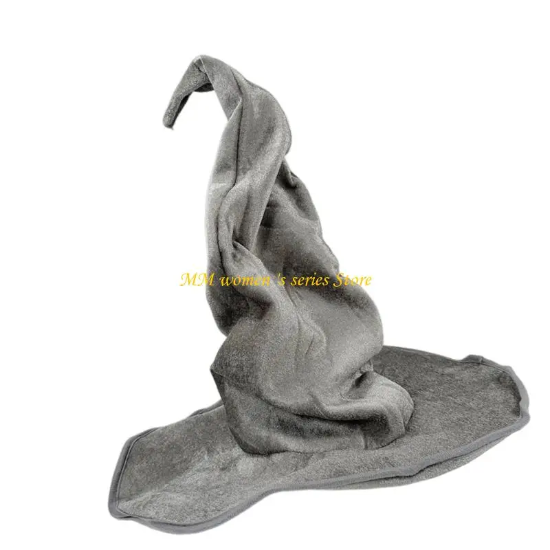 

Q39C Wide Brim Witches Hat Witch Caps Large Witches Witch Hat Halloween Cosplay Costume Twist Designs Pointed Hat Wizard Hat