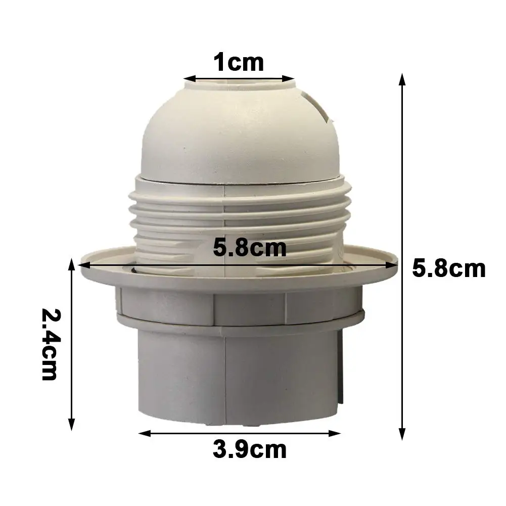 Portalámparas de bombilla E27, portalámparas colgante, rosca E27, portalámparas Retro, anillo de cuello de pantalla, negro