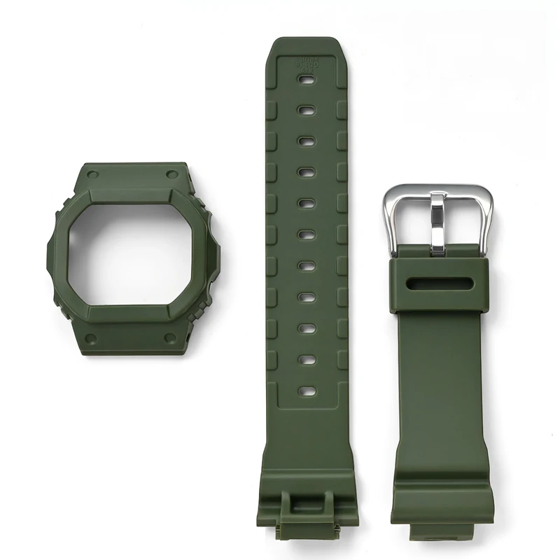 Для Casio G-shock DW-5600 5610 GW-M5610/B5600 серии резиновый ремешок из ТПУ + чехол для часов мужские аксессуары для часов с монтажным инструментом