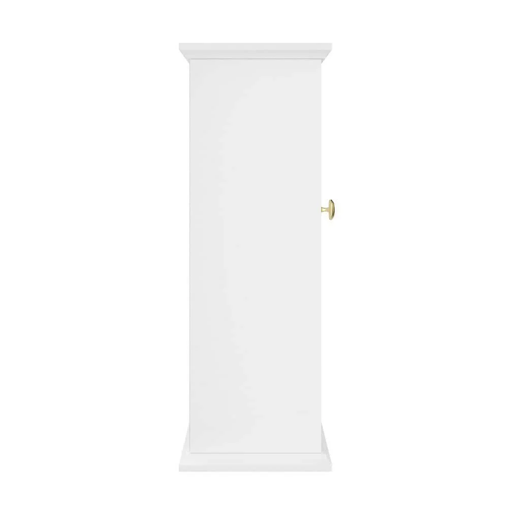 خزانة حائط مع مرآة، خزائن طبية خشبية مع باب، رف قابل للتعديل، 19.8 بوصة. ح، تخزين الحمام الأبيض