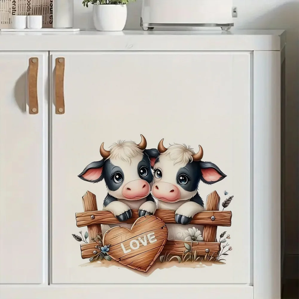 

Cute Cow Vinyl Stickers，Durable Material, Perfect for Home Wall Decor, Aesthetic Room Decoration, Easy to Beautify Your Home