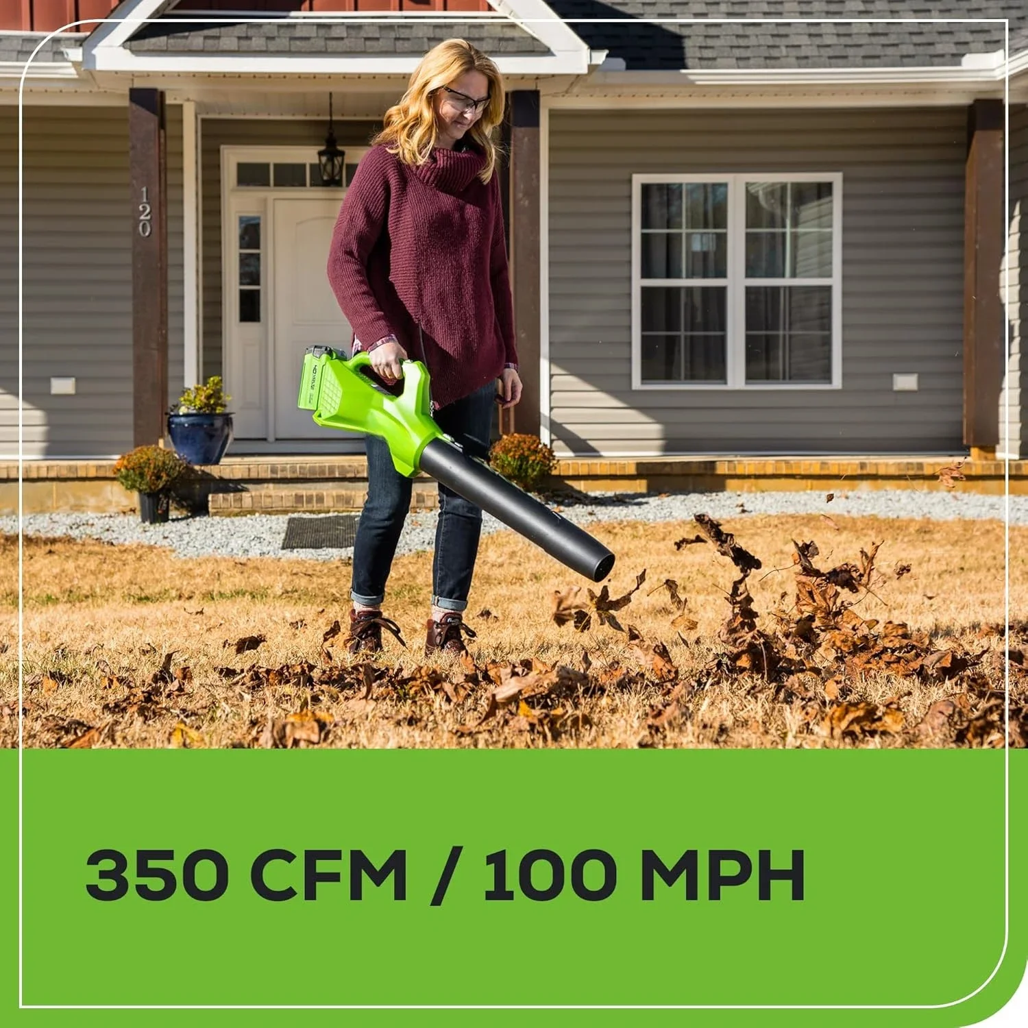 

40V 16" Brushless Cordless (Push) Lawn Mower + Blower (350 CFM), 4.0Ah Battery and Charger Included (75+ Compatible Tools)