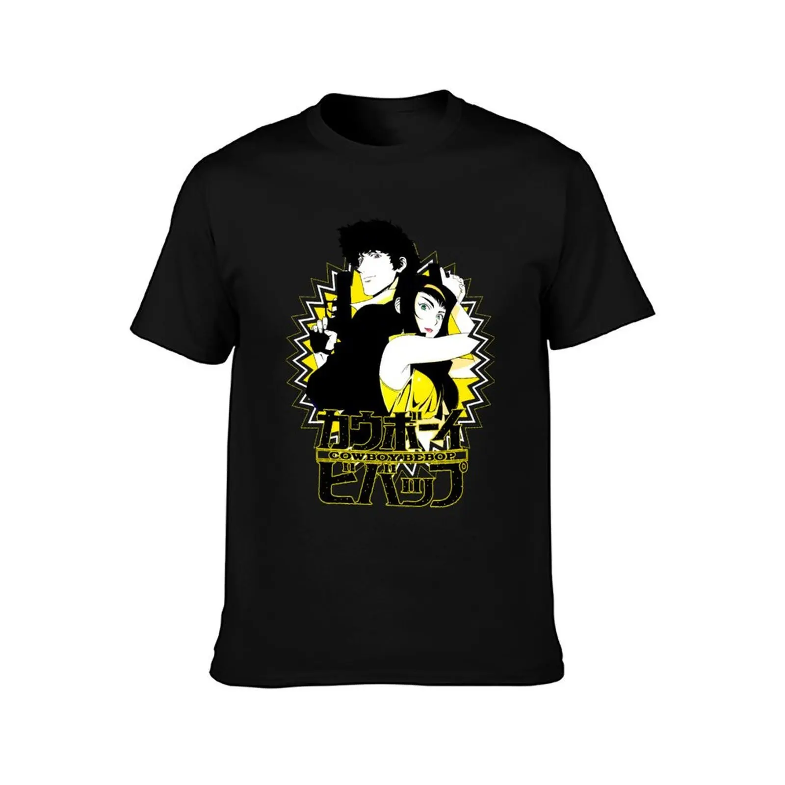 Spike Spiegel and Faye Valentine T-Shirt, Summer Casual Cotton Tee, Oversized Streetwear Tops, Vintage Graphic Print