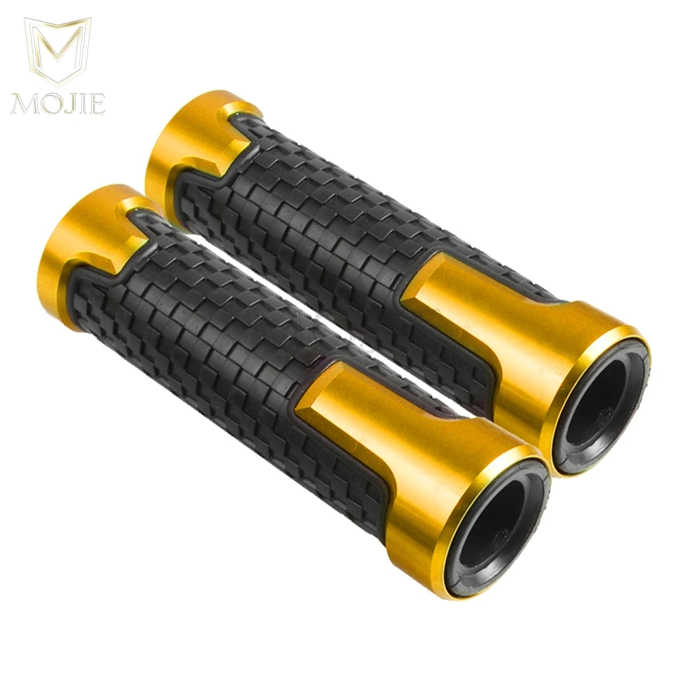 Noir 7/8 22mm moto guidon poignée chrome Prise Pour Cafe Racer Clubman Bobber e Noir 7/8 22mm moto guidon poignée chrome Prise Pour Cafe Racer Clubman Bobber e