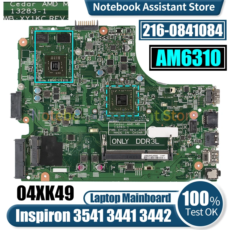 

13283-1 For Dell Inspiron 3541 3441 3442 Laptop Mainboard CN-04XK49 AM6310 216-0841084 Notebook Motherboard Tested