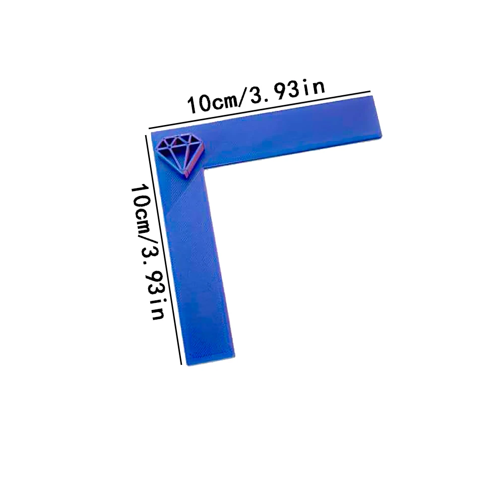 Diamond Art Corner Ruler, 10cm L-Shape Plastic Positioning Tool, Multi-Color 90-Degree Alignment Square for Diamond Painting