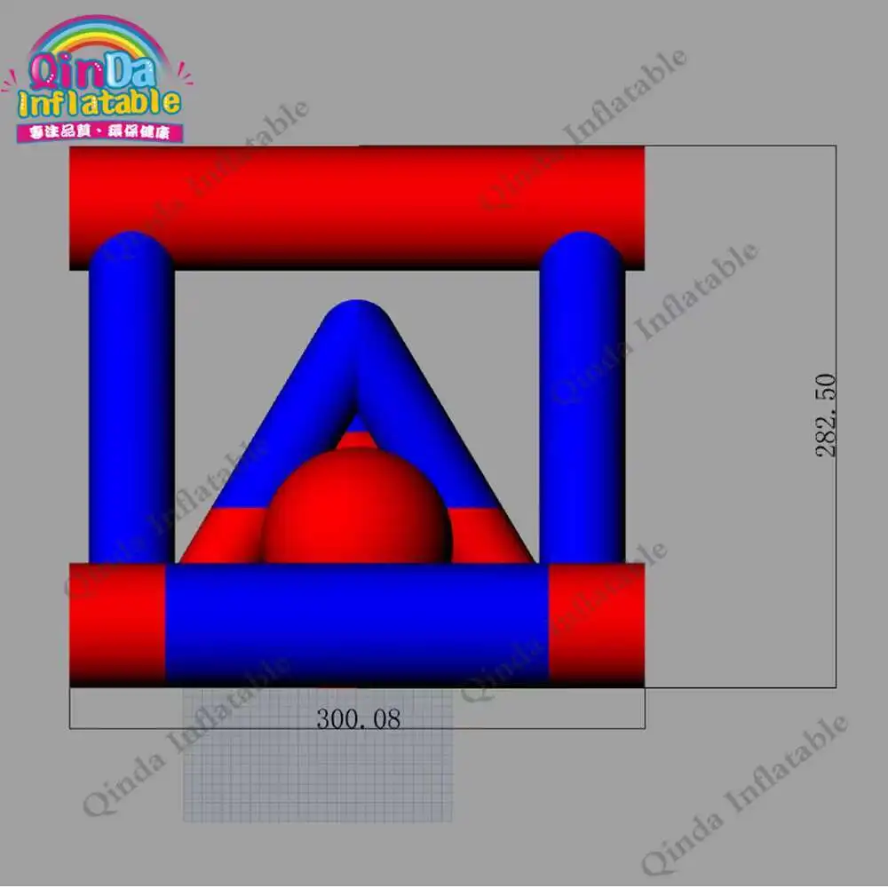 Customized Inflatable Water Obstacle Course 10m Inflatable Water Wipeout For Pool