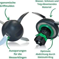 Nowa osłona ochronna do unikania ciasta Mieszalnik Ostrze Głowica do ugniatania ciasta Ochrona szwów Akcesoria Dotyczy Thermomix TM5 TM6