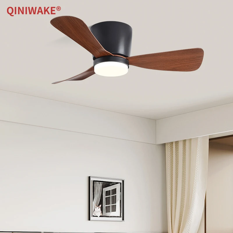 QINIWAKE 30/36 Inch Ceiling Fan with ABS Blades Quiet Motor Remote Control Energy-Saving 6 Speed Settings for Balcony Bedroom