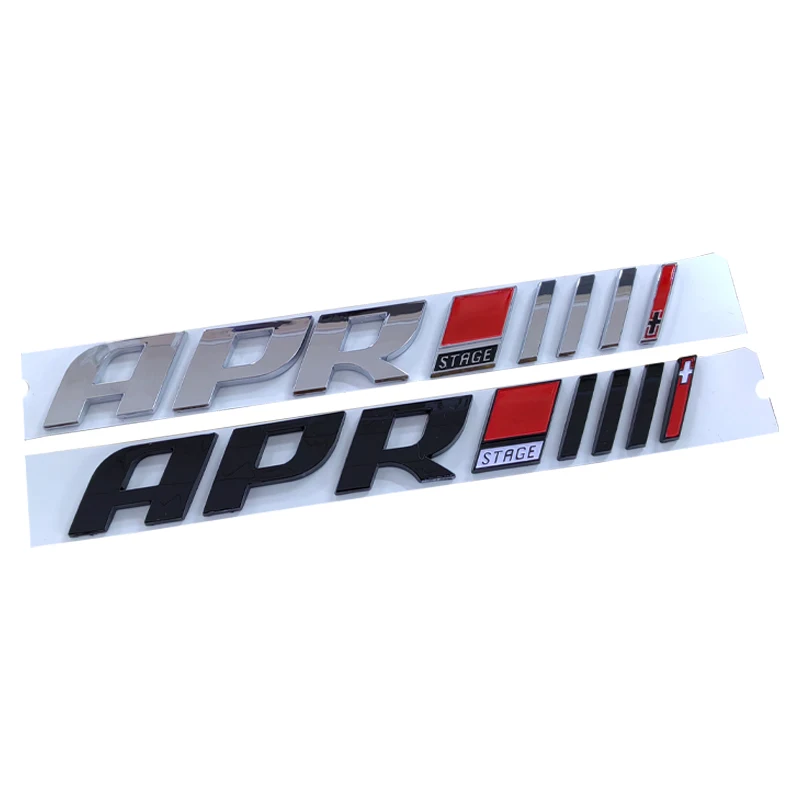 

3d ABS Chrome Black Logo APR Emblem Letters Car Trunk Badge Decal For A4 A5 S4 B8 A3 A7 APR Sticker Accessories