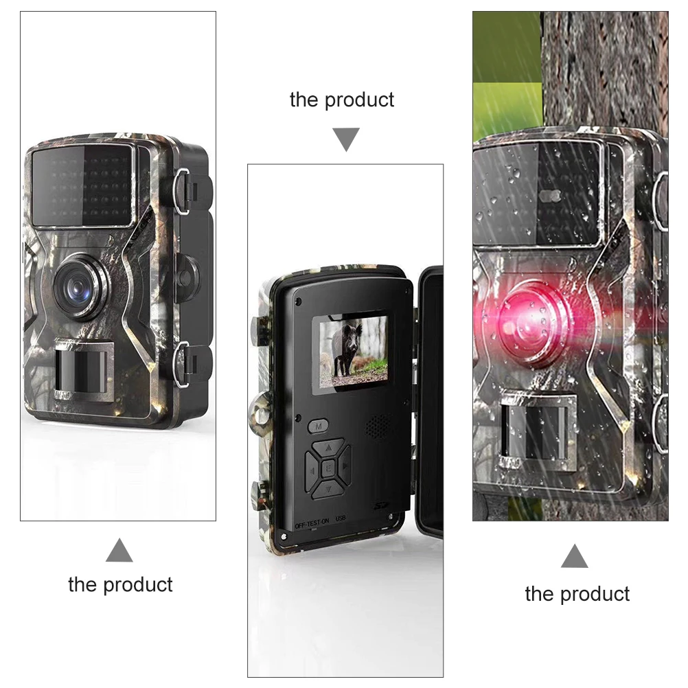 

12Mp Hunting Camera Night Vision Pir Motion Detection 1080P Video Ip66 Waterproof Trail Scouting Camera For Outdoor Wildlife
