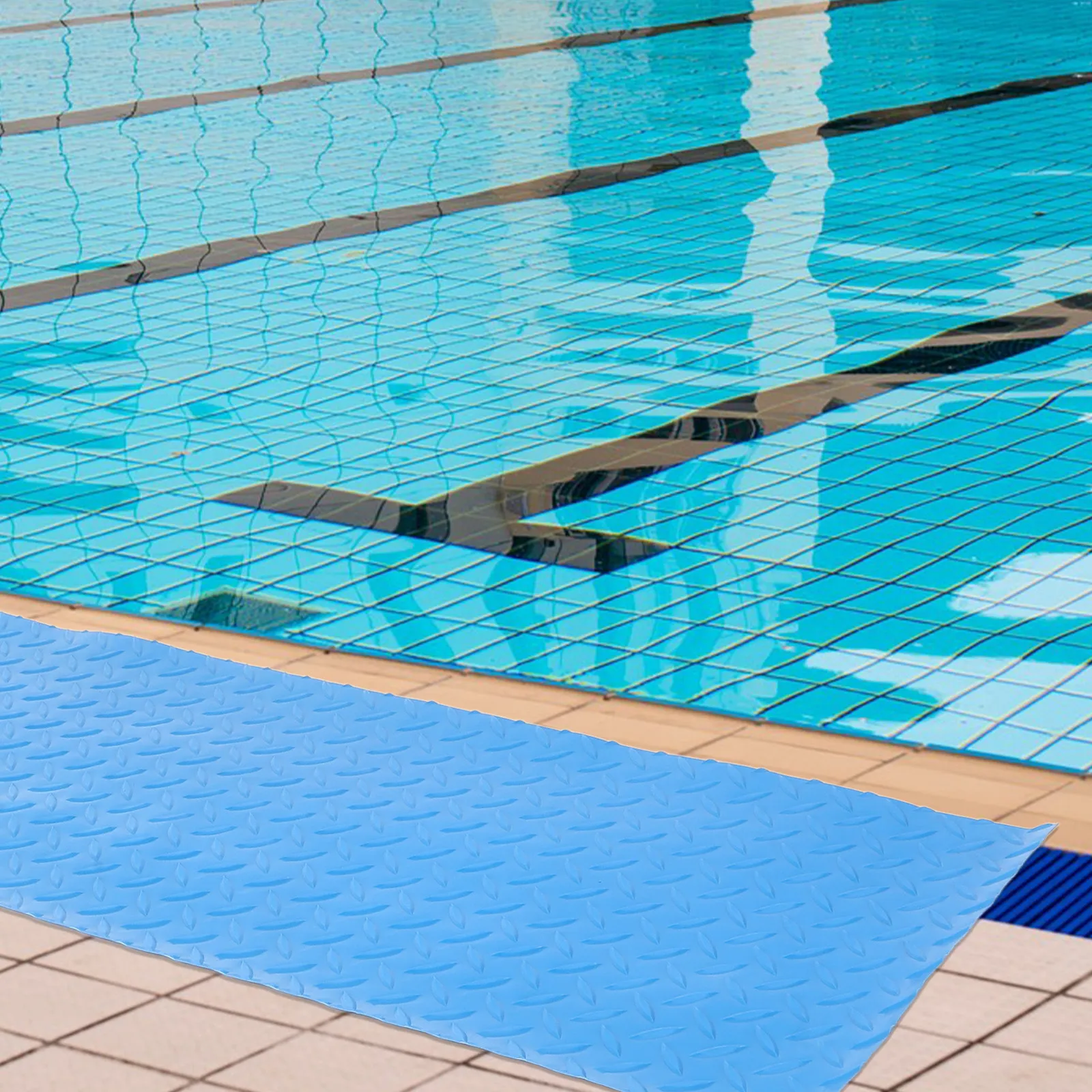 

Pool Ladder Protective Mat Anti Slip Pool Ladder Mat for in-Ground and Above Ground Pools Non-Slip Design Easy Maintenance