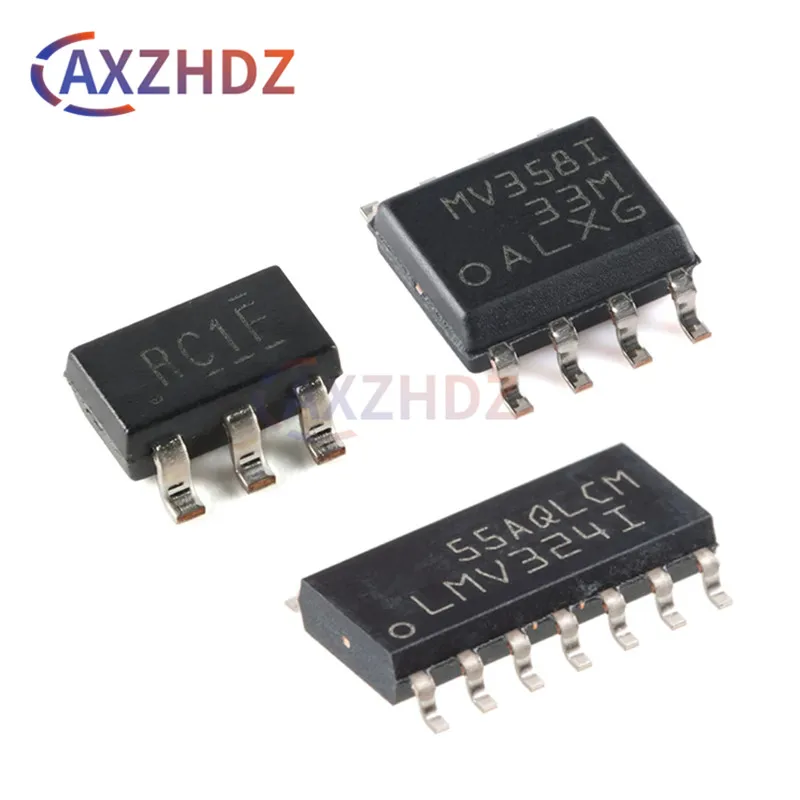 10PCS SOT23-5 LMV321 LMV358 LMV324 LMV321IDBVR RC1F LMV358IDR MV358I SOP8 LMV324IDR LMV324I SOP14 SMD Operational Amplifiers IC