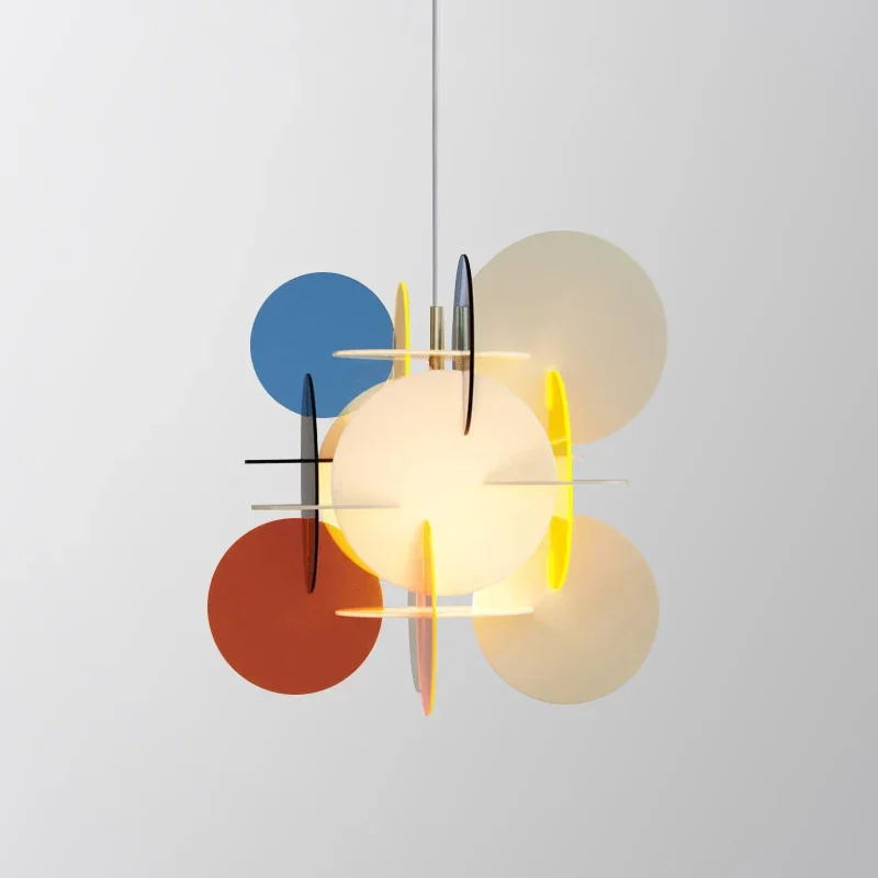 Personality Colorful Acrylic Pendant Light Nordic Dining Room Bedroom Hanging Light Loft Decor Light Fixtures