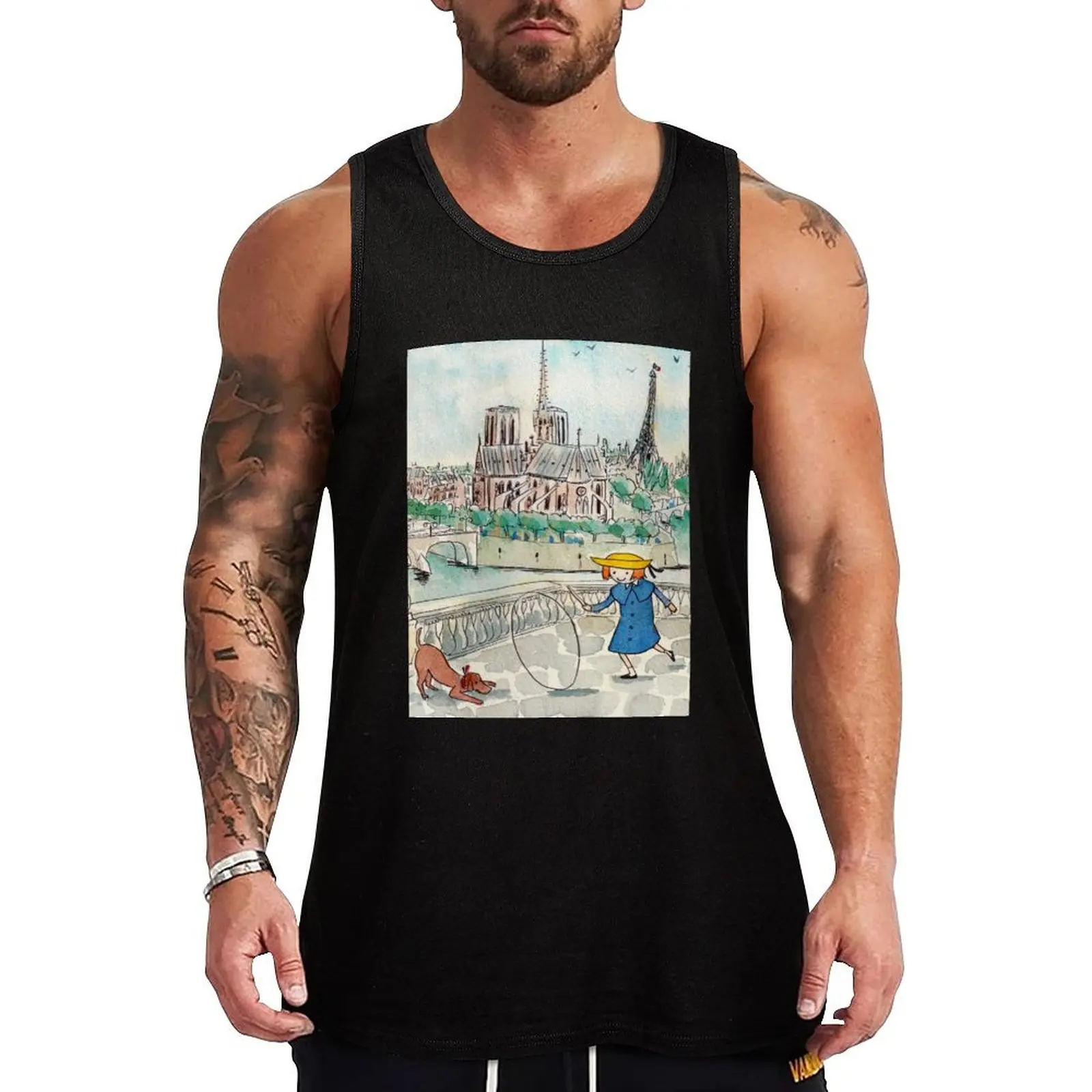 Madeline Paris Watercolor Tank Top Men's gym t-shirt Japanese t-shirt