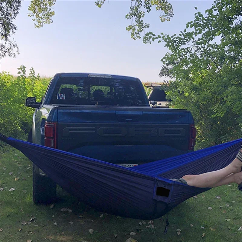 

2025 Portable Nylon Car Camping Portable 2 Person Hitch Mounted Hanging Hammock