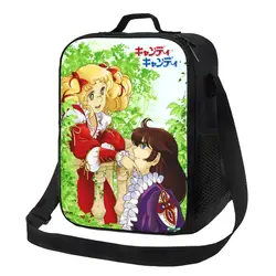 Candy Candy Insulated Lunch Bags for Women Anime Manga Cartoon Girl Resuable Thermal Cooler Food Bento Box School