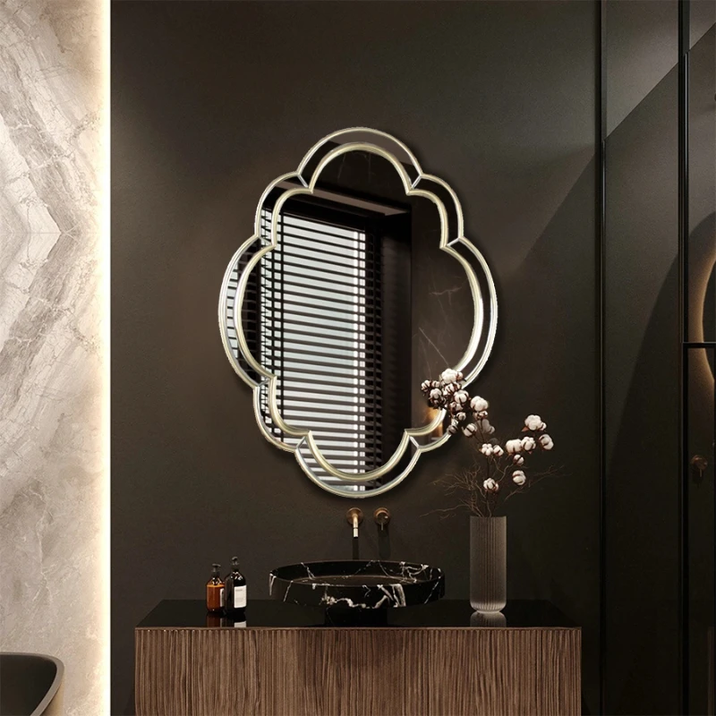 Espejo de Baño Moderno, Espejo de Lujo para Sala de Estar, Tocador, Espejo Estético Nórdico, Espejo de Maquillaje, Decoración para el Hogar