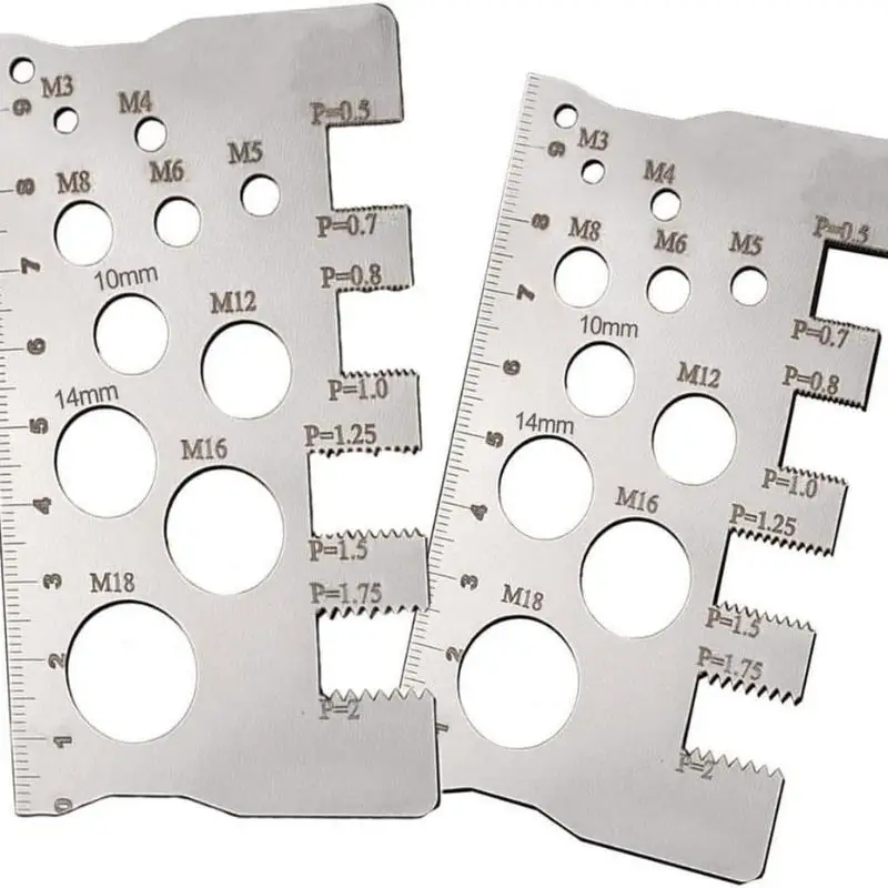 Screw Thread Pitch Gauge Ruler Metric Measurement Tool For Bolt Nut Machining And Thread Checking