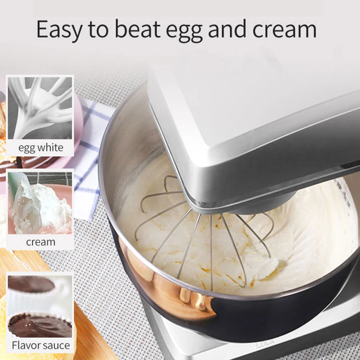 Commercial electric1500w 7L Kitchen Food Stand Mixer Blender Cream Egg Whisk Cake Dough Kneader Bread Maker Stainless Steel Bowl