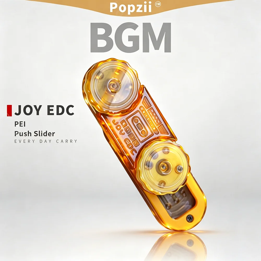 JOY EDC BGM PEI Fidget Slider Stress Relief Push Slider Fidget Toys Adults Anxiety Relief Gadgets Original Design Anxiety Toy