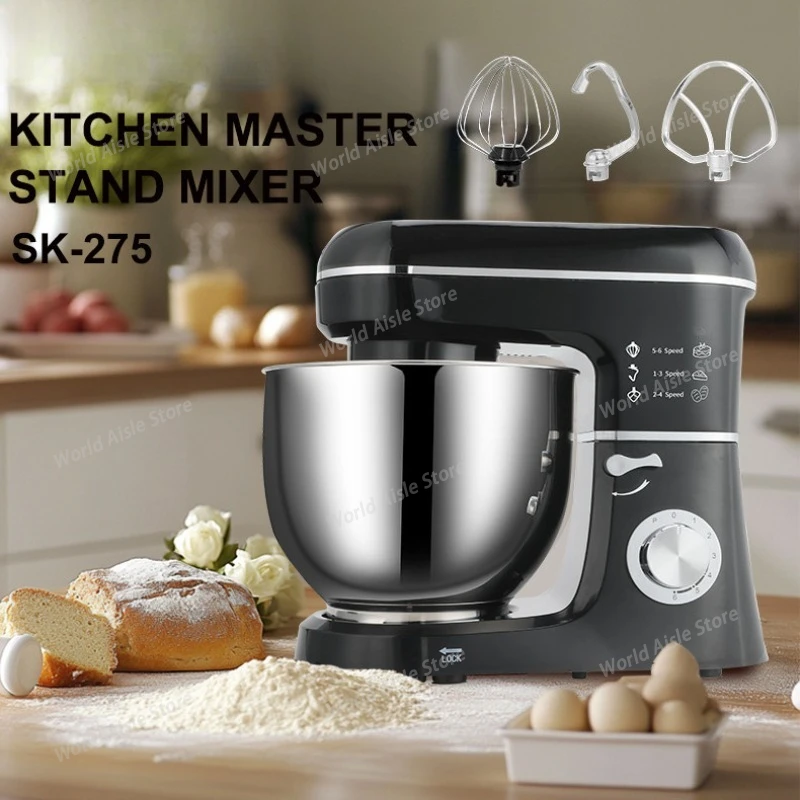 EU 8L Home Electric Stand Mixer Dough Kneading Cream Mixing and Egg Beating Kitchen Machine