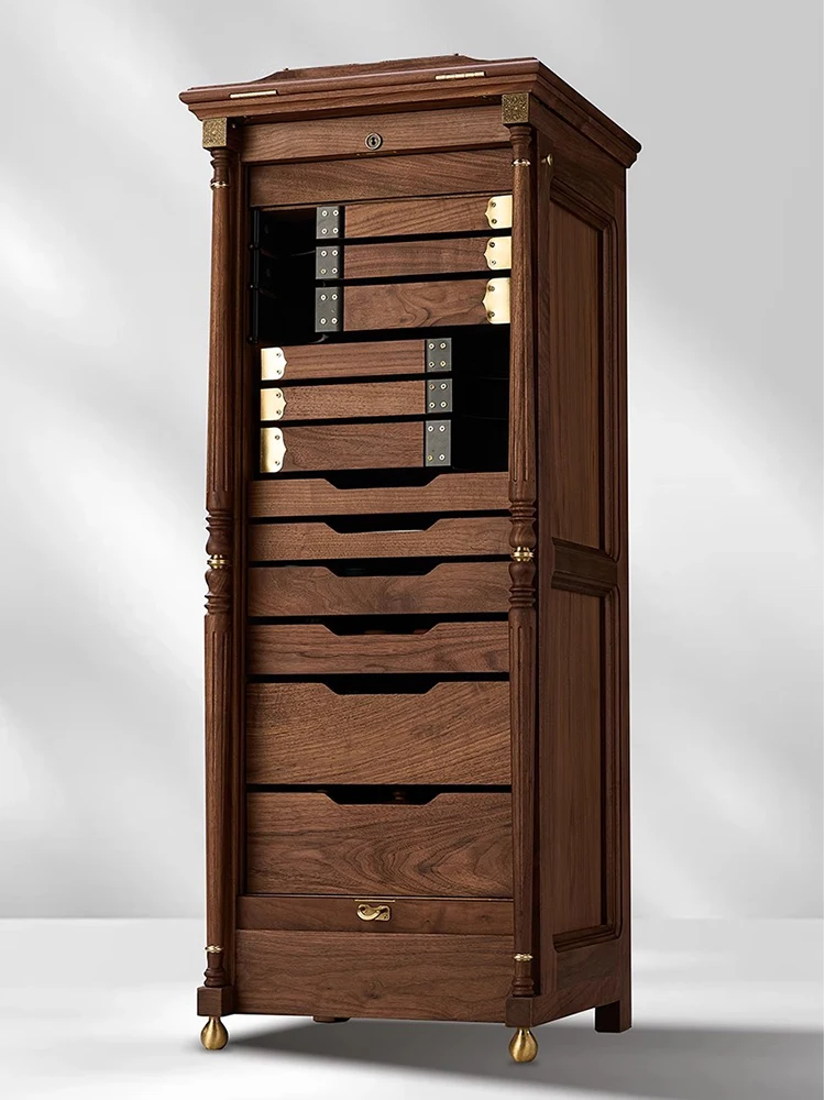 

Шкаф для хранения чашек из черного ореха, сундук для входа в гостиную