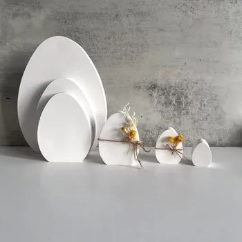 부활절 계란 장식 실리콘 금형, DIY 아로마 테라피, 계란 블록 석고 금형 장식 공예, 아트 시멘트 캔들 몰드