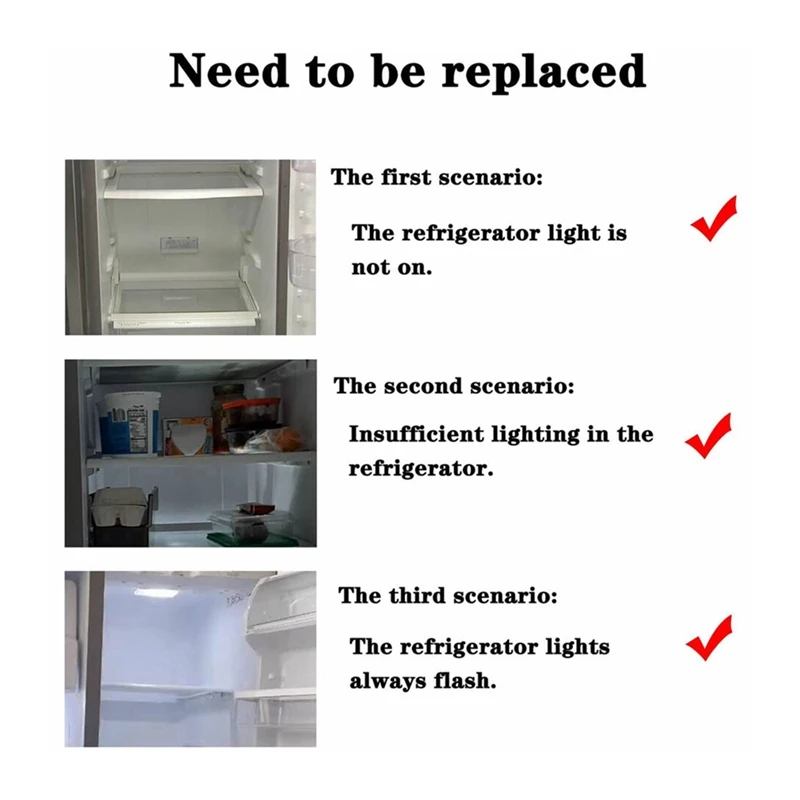 3Pcs Refrigerator LED Light Driver Board Kit W10515058+W10515057 For Whirlpool Kenmore Refrigerator LED Light Plate Easy To Use