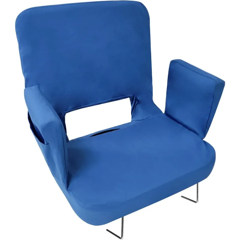 

Stadium Seat with Back Support, Regular Size 18.7”Width (Seat 17”), 3 Reclining Positions, Wide Bleacher Seats with 2 Hook,