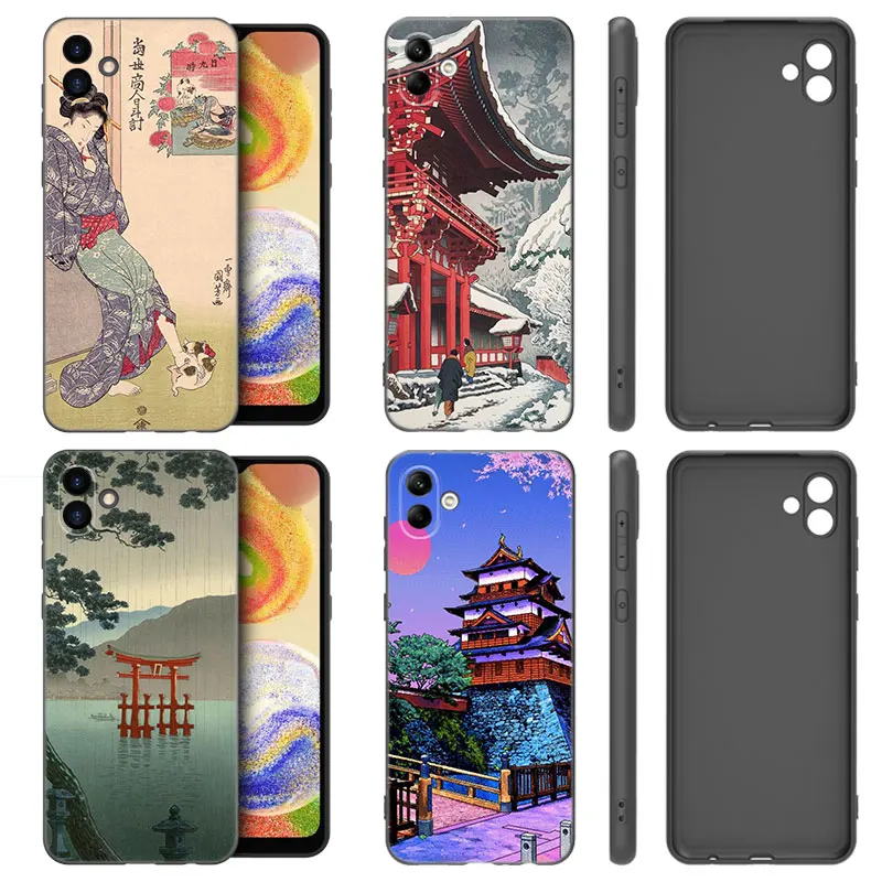 Ukiyo-e Japanese Style Art Phone Case For Samsung Galaxy A01 A03 Core A04 E A02 A05 A10 A20 A21 A30 A50 S A6 A8 Plus A7 2018