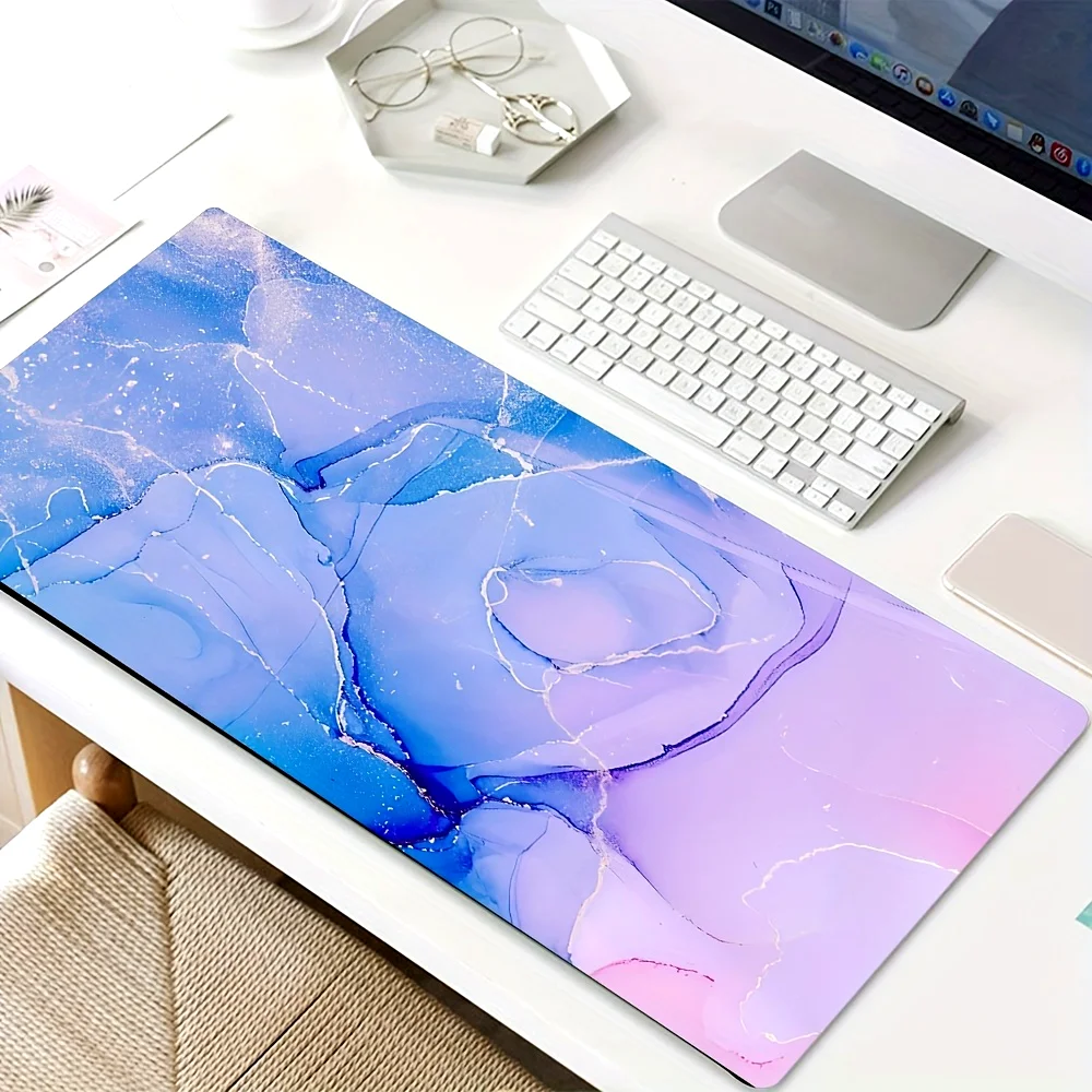 Purple Marble Texture Mouse Pad Large Computer Office Game Table Mats XXL Rubber Anti-slip Gaming Keyboard Carpet Long Desk Pads