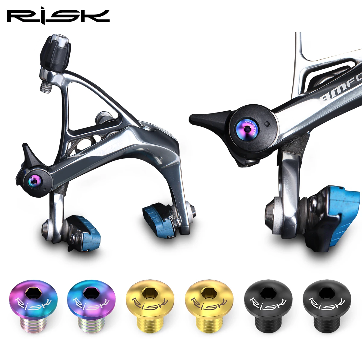 

RISK 2pcs M4X5.5mm C Brake Cable Adjuster Fixing Bolts Bicycle Screws MTB Road C Brake Fixing Screw for UT6800DA9000DA9010FORCE