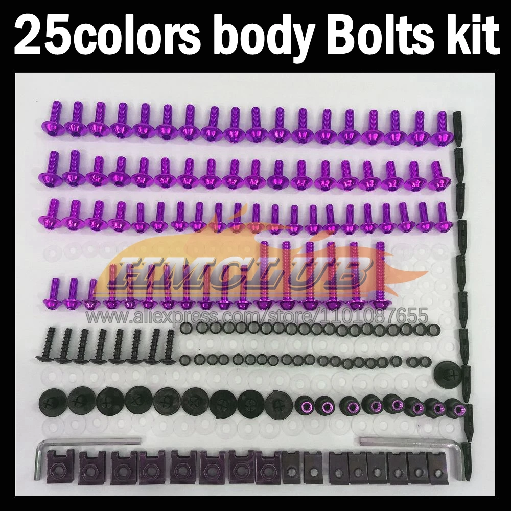 268ps Full Screws Kit Body bolt For KAWASAKI NINJA ZX9R ZX-9R ZX900 ZX 900 9R 9 R 900CC 98 99 1998 1999 Fairing bolts screw NutS