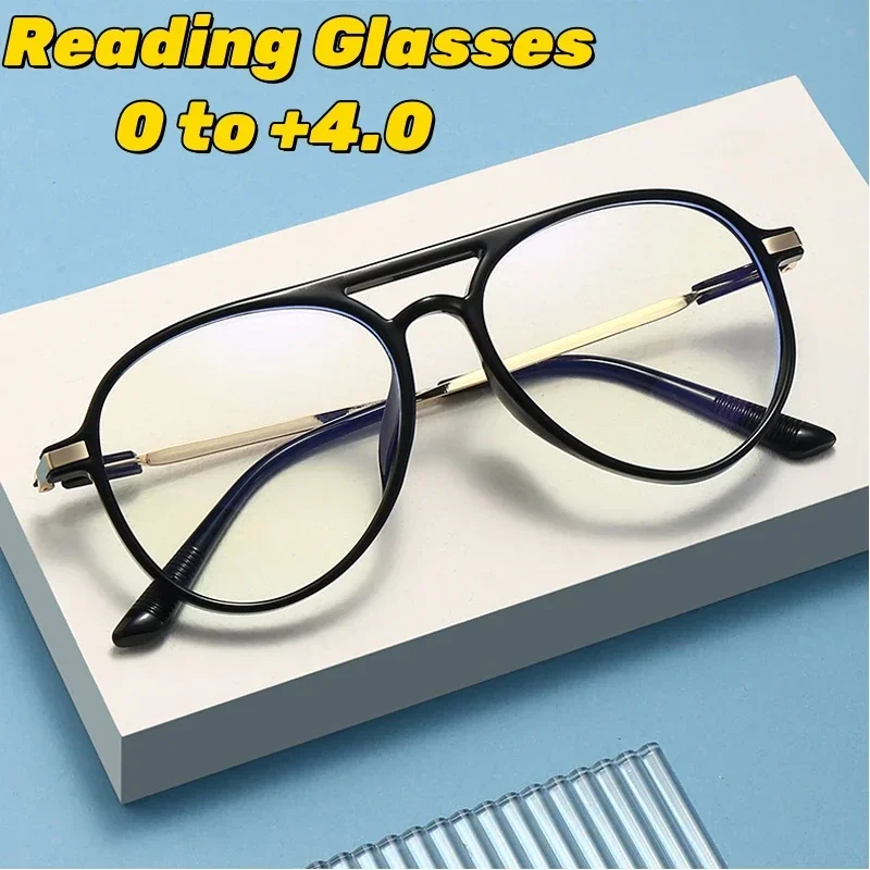 

Double Beam Anti-blue Reading Eyewear High-definition Elderly Presbyopia Glasses Ultra Light Unisex Optical Spectacle Eyeglass